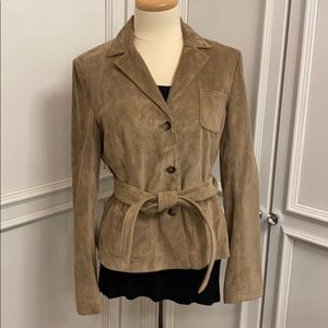 Theory Suede belted jacket. Size L.